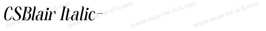 CSBlair Italic字体转换